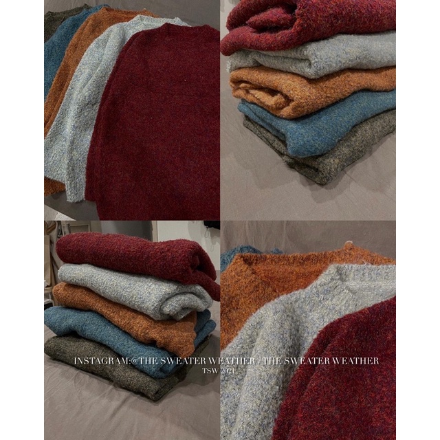 Áo len tiêu cổ tròn chất xù mềm the.sweaterweather TSW | BigBuy360 - bigbuy360.vn