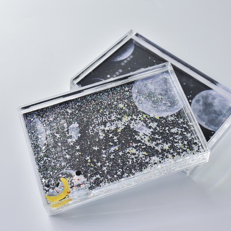 Khung ảnh chất lỏng cát lún phi hành gia để bàn - Khung ảnh tuyết nổi nhà du hành vũ trụ decor phòng siêu đẹp