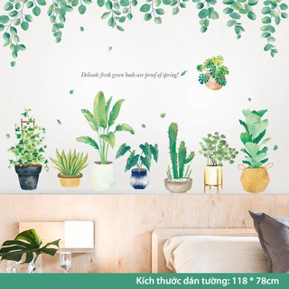 Decal dán tường, tranh dán tường phòng ngủ, các miếng decan cho bé dễ thương (Vườn Xuân)