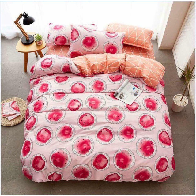 Cotton poly - Dưa hấu hồng [ib mẫu cho shop]