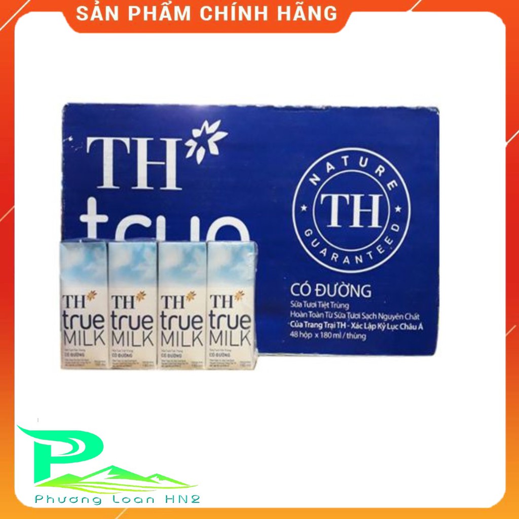 Sữa TH Truemilk 180ml có đường - thùng 48 hộp