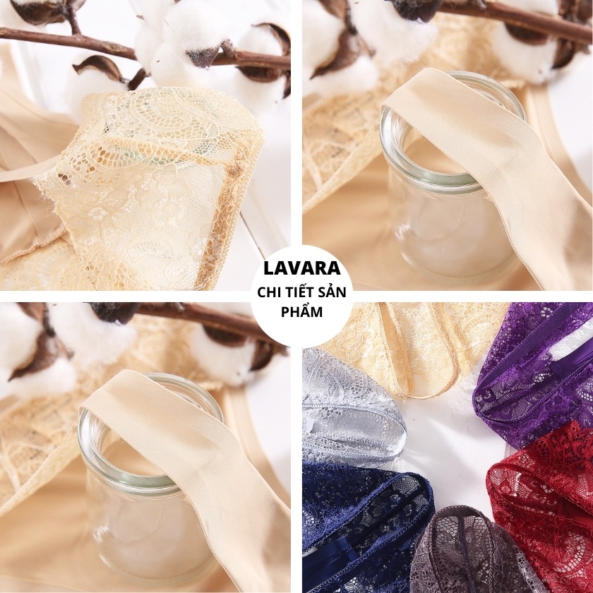 Quần Lót Ren Lọt Khe sexy đúc su thiết kế phối ren gợi cảm quyến rũ LAVARA QL05-04