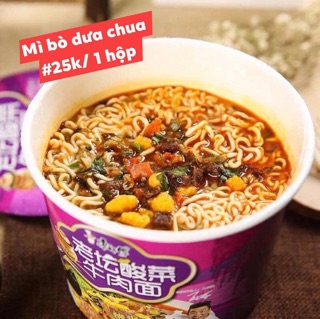 Mì tôm dưa bò chua cay