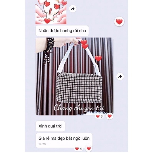 Túi Alex đính đá đi tiệc kẹp nách sang chảnh nổi bật