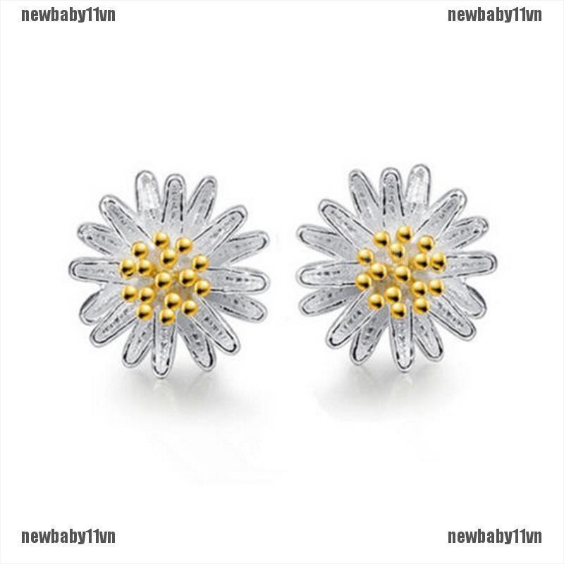 Bông Tai Mạ BạC 925 HìNh Hoa CúC ThờI Trang