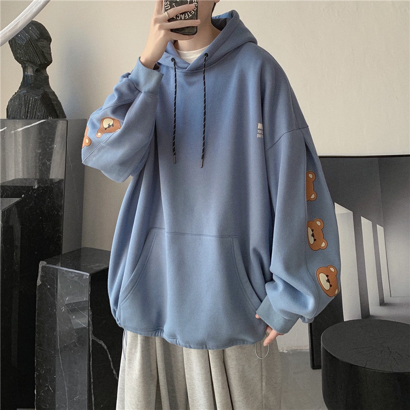 Áo Hoodie Dáng Rộng Phong Cách Đường Phố Hong Kong Thời Trang 2021 TF1 Cho Nam