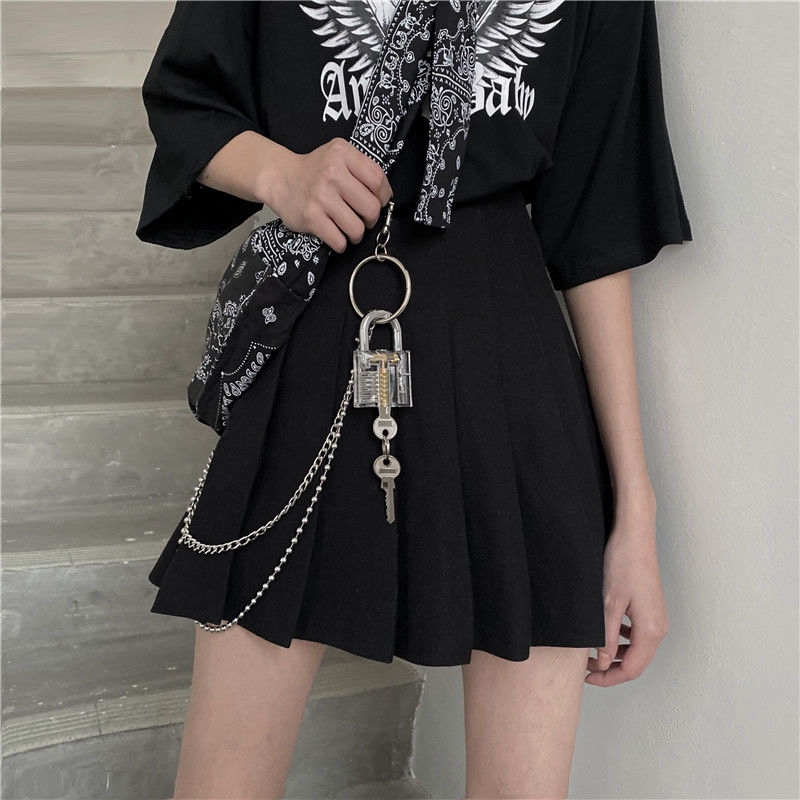 Dây xích đeo thắt lưng nhiều lớp phong cách thời trang đường phố hip hop 16125