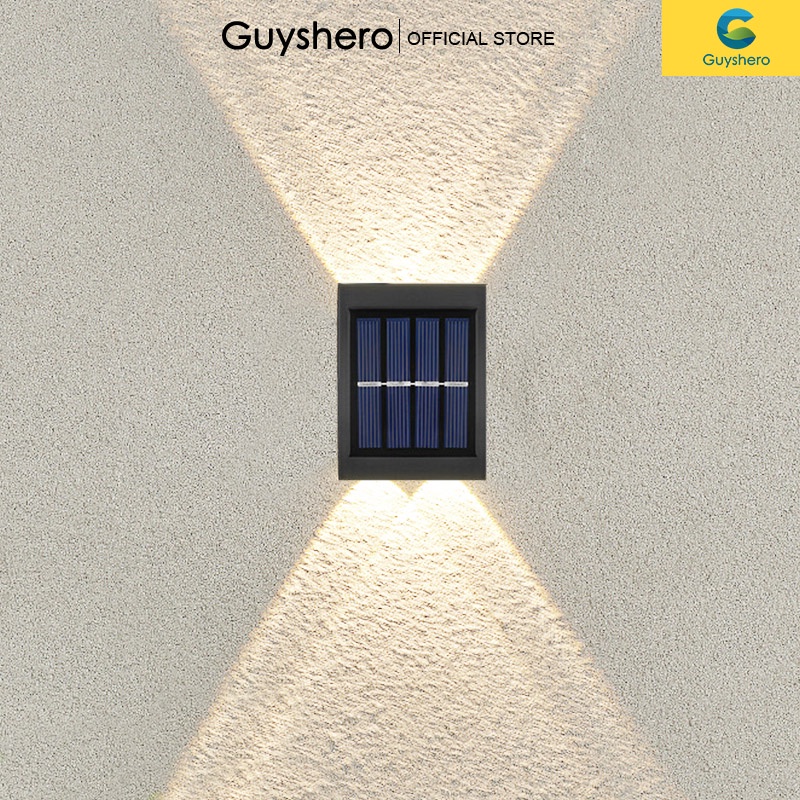 Guyshero Đèn LED năng lượng mặt trời siêu sáng tự động cảm ứng thông minh tiện dụng