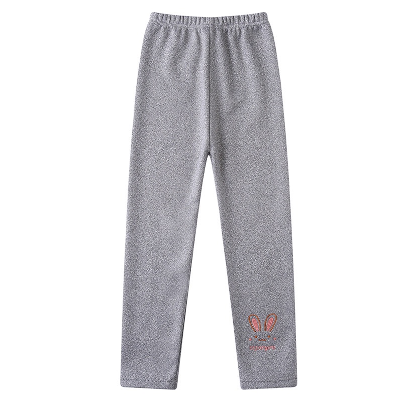 Quần legging bé gái nỉ lót lông size đại hình thỏ giữ ấm cho trẻ JIMADO SA588