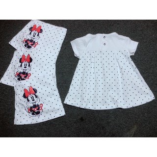 Váy trắng chấm bi Minnie điệu đà