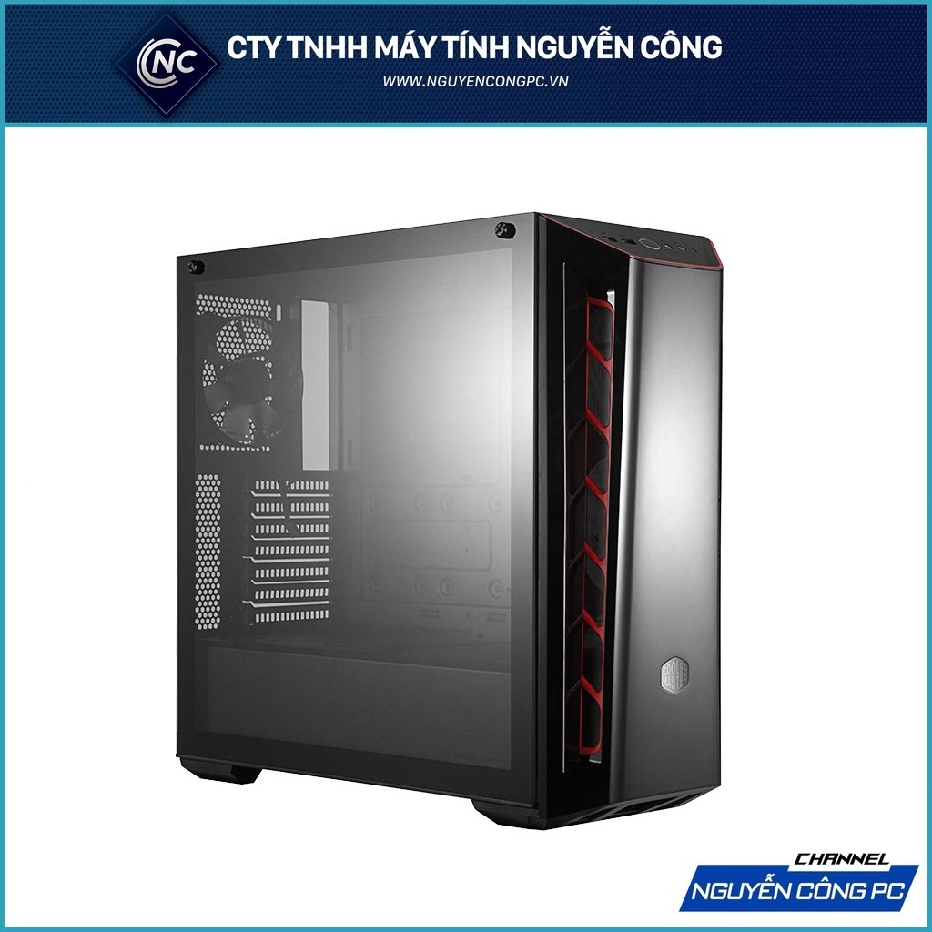 Vỏ case CoolerMaster MASTERBOX MB520 TG RED TRIM