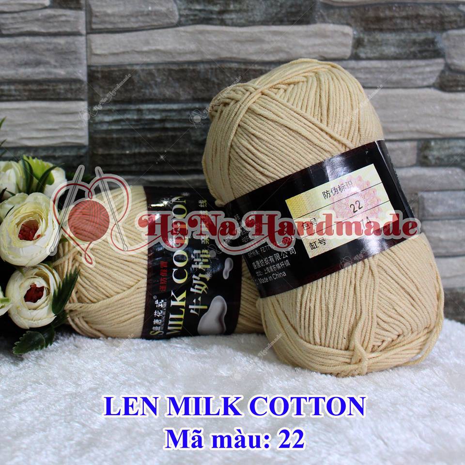 combo len milk cotton và len cansi, cotton bóng