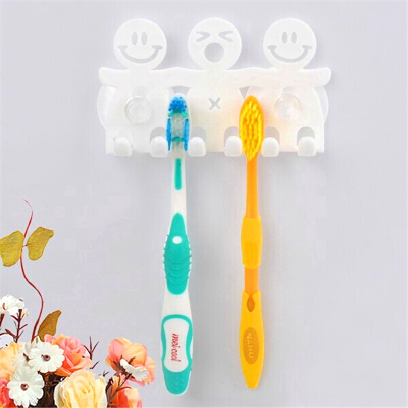 Giá Đỡ Bàn Chải Đánh Răng Gắn Tường Hình Mặt Cười Dễ Thương