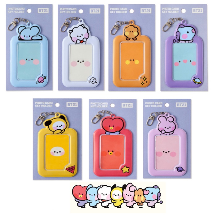 Móc Khóa Thẻ Ảnh Minini BT21 Chính Hãng