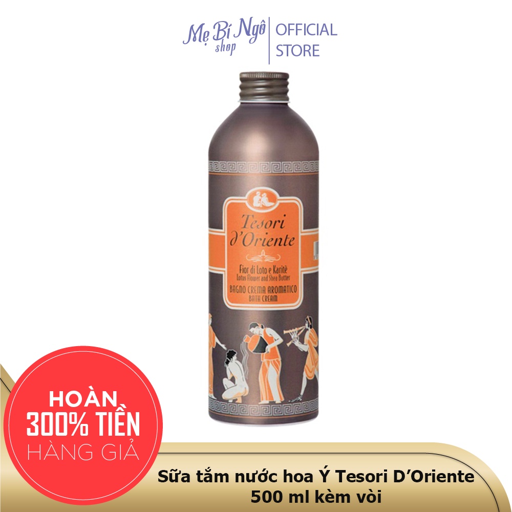 Sữa Tắm Nước Hoa Tesori D'Oriente Hương Hoa Sen Kèm Vòi 500ml ( Made In Italy)- Dưỡng Ẩm Dưỡng Trắng Da
