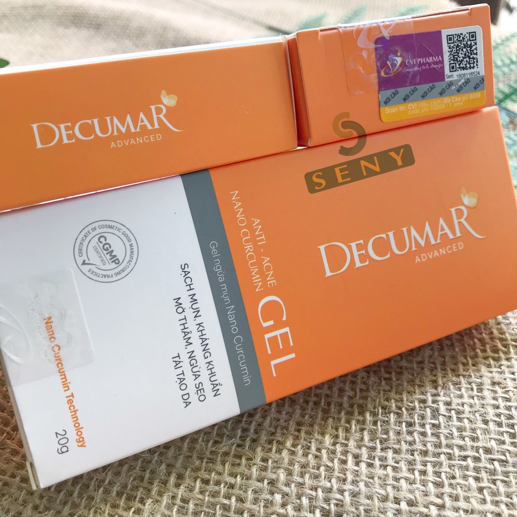 Gel Decumar Giúp Ngăn Ngừa và làm mờ vết thâm sẹo sau mụn NANO CURCUMIN