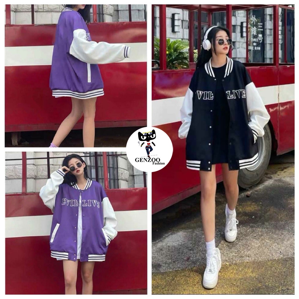 Áo khoác Bomber Jacket Unisex OPPA Hàn Quốc form rộng chất nỉ thu đông - GEN_ZOO