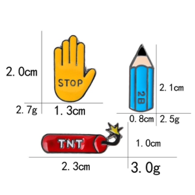 Pin Cài Áo/Huy Hiệu/Ghim Cài Áo, Mũ, Balo, Túi Xách TNT