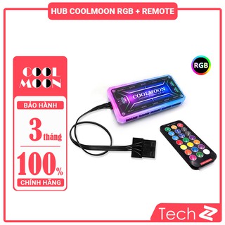 Bộ Điều Khiển Hub Coolmoon RGB + Remote cho fan led Coolmoon (TechZ)