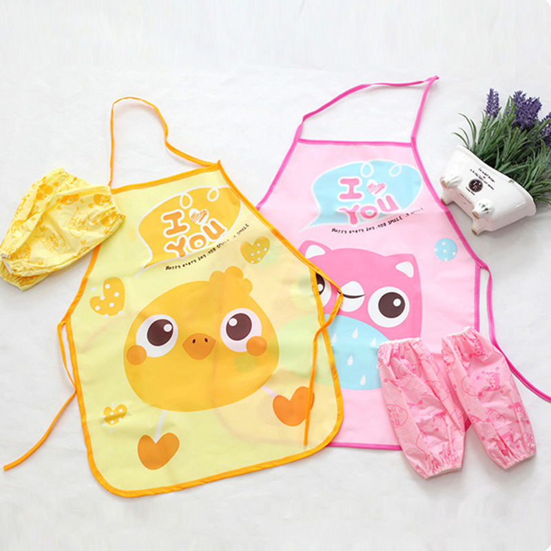 Hello Kitty Tạp Dề Chống Thấm Nước Hình Doremon Xinh Xắn Cho Bé