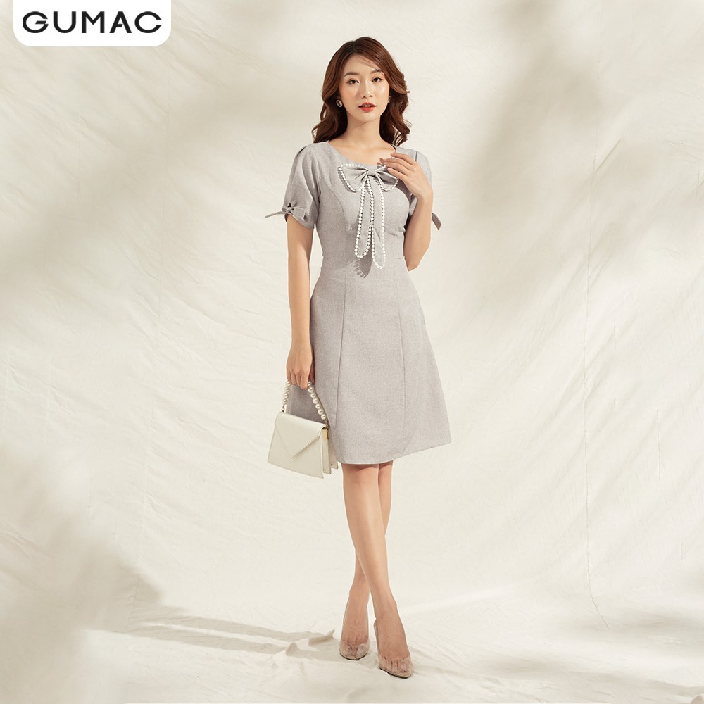 Đầm phối nơ ngực DA1185 GUMAC
