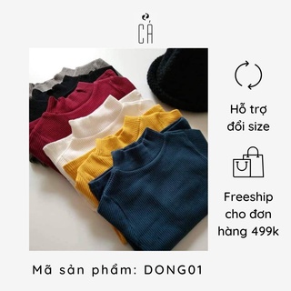 (ảnh thật) Áo len tăm/len gân giữ nhiệt cổ 3ph cho bé (video cận chất)