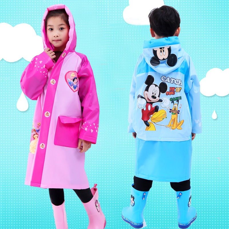 Áo mưa trẻ em, Áo mưa cho bé hoạt hình Elsa &amp; Peppa đáng yêu cho bé 4-10 tuổi Baby-S – SAM004