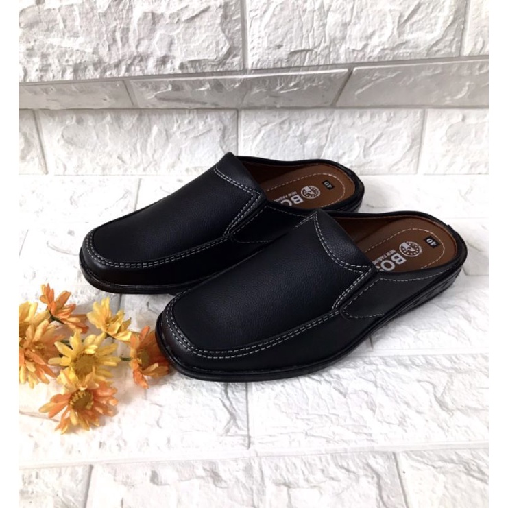 Dép sục nam phom đẹp, da mềm, mã SP13, size từ 38 -43, màu đen, đế khâu sẳn rất chắc chắn