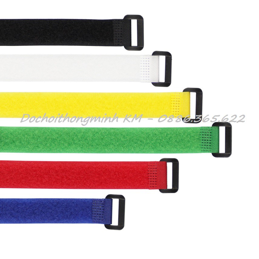 Velcro/ Dây buộc cáp khóa nhựa màu sắc dài 20cm