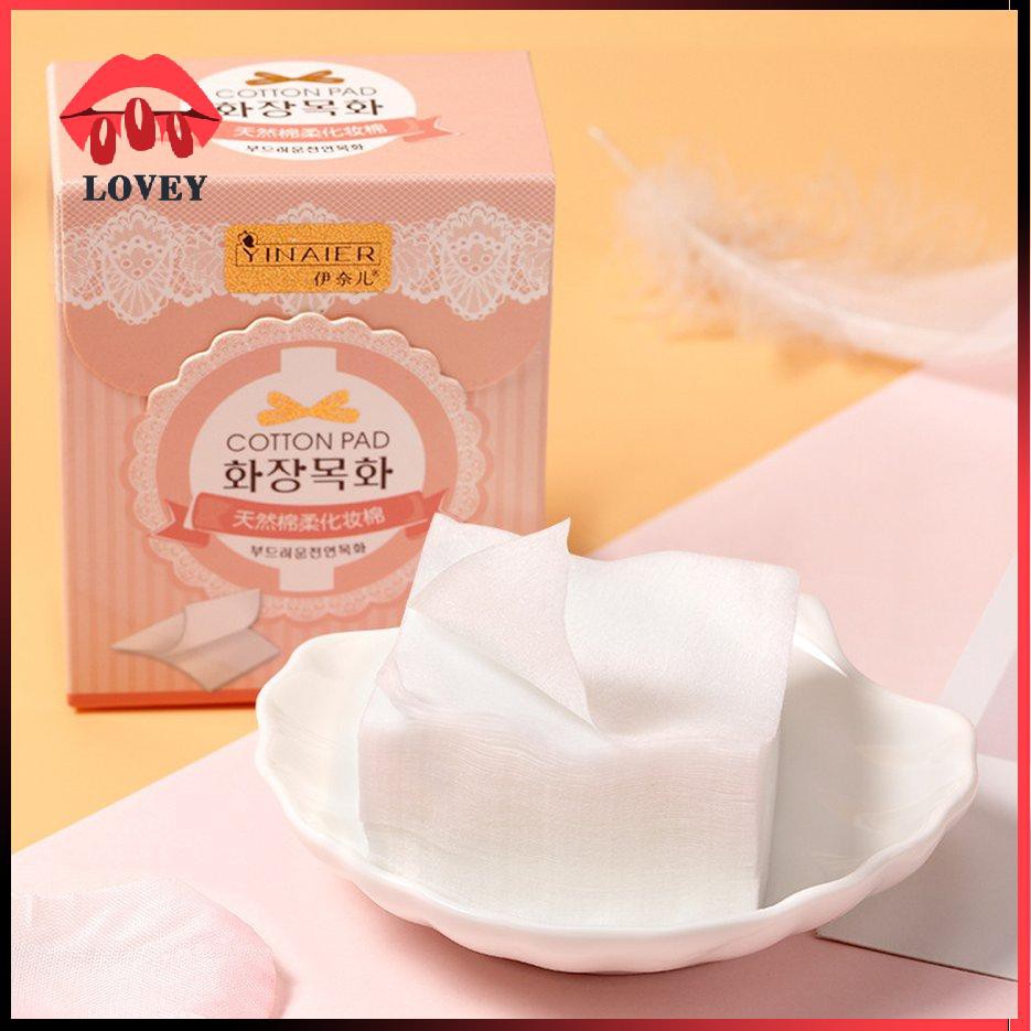 [Hàng mới về] Hộp 100 Miếng Bông Tẩy Trang Chất Liệu Cotton Tự Nhiên Cho Nữ