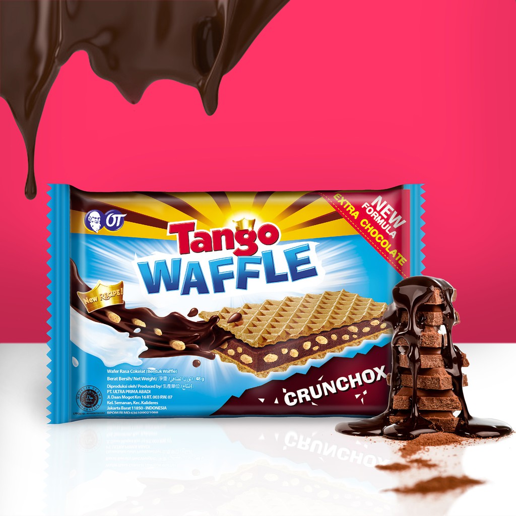 Bánh Xốp Sô Cô La Tango Waffle 48gr (Tango Waffle Crunchox 48gr)