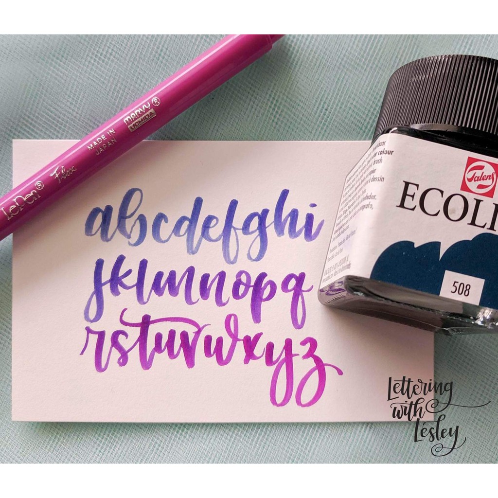 Bút brush luyện chữ calligraphy, viết thư pháp LePen Flex Marvy 4800