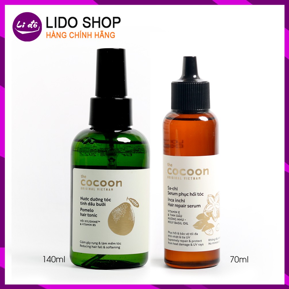 Combo Serum Sa-chi phục hồi tóc 70ml + Nước xịt tinh dầu bưởi Pomelo 140ml