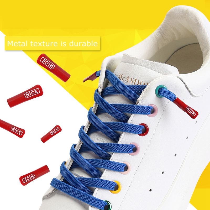 1 Cặp Dây Buộc Giày Co Giãn Có Khóa Cài Nhanh Chóng Dành Cho Nam Và Nữ Mới