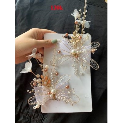 Cài Tóc Cô Dâu ( Hình Nơ) Siêu Sang Chảnh