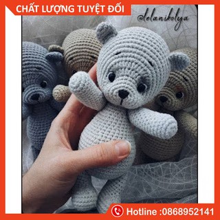 [Kit móc len] Teddy Bear- Đồ Chơi An Toàn Cho Bé Yêu
