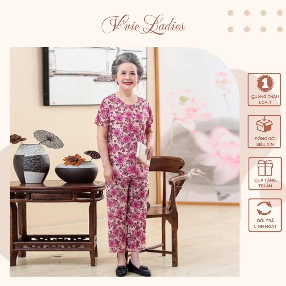 Bộ đồ ngủ thun dành cho người trung niên và cao tuổi