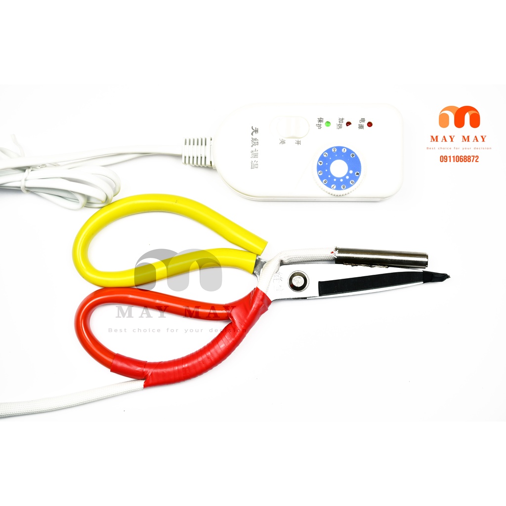 Kéo cắt nhiệt trắng - Kéo cắt không tưa vải điều chỉnh được nhiệt độ ( 2 loại )