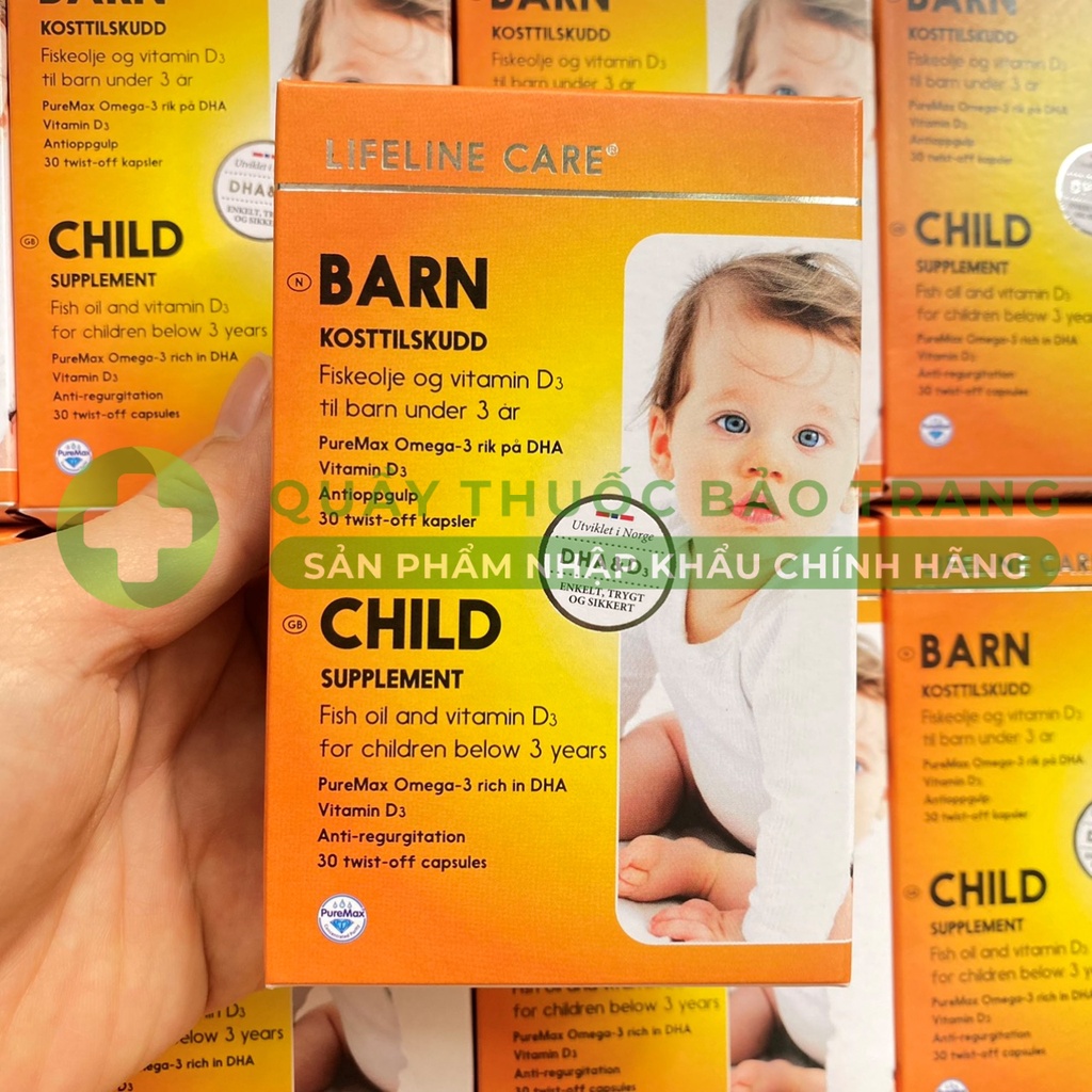 Dầu cá kim cương, DHA và vitamin D3 cho bé từ 1 tháng tuổi - Lifeline Care Barn