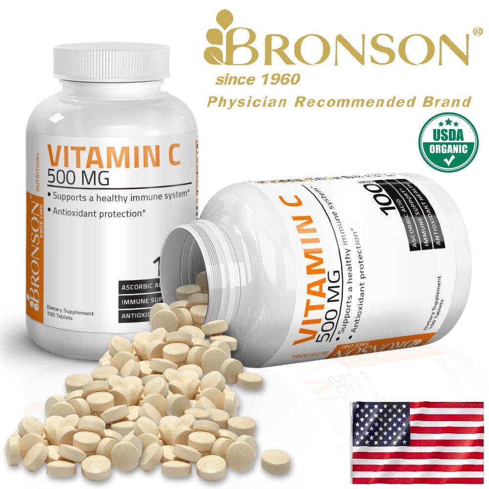 Organic Vitamin C 500mg - 100 viên Mỹ - Bổ sung Vitamin C