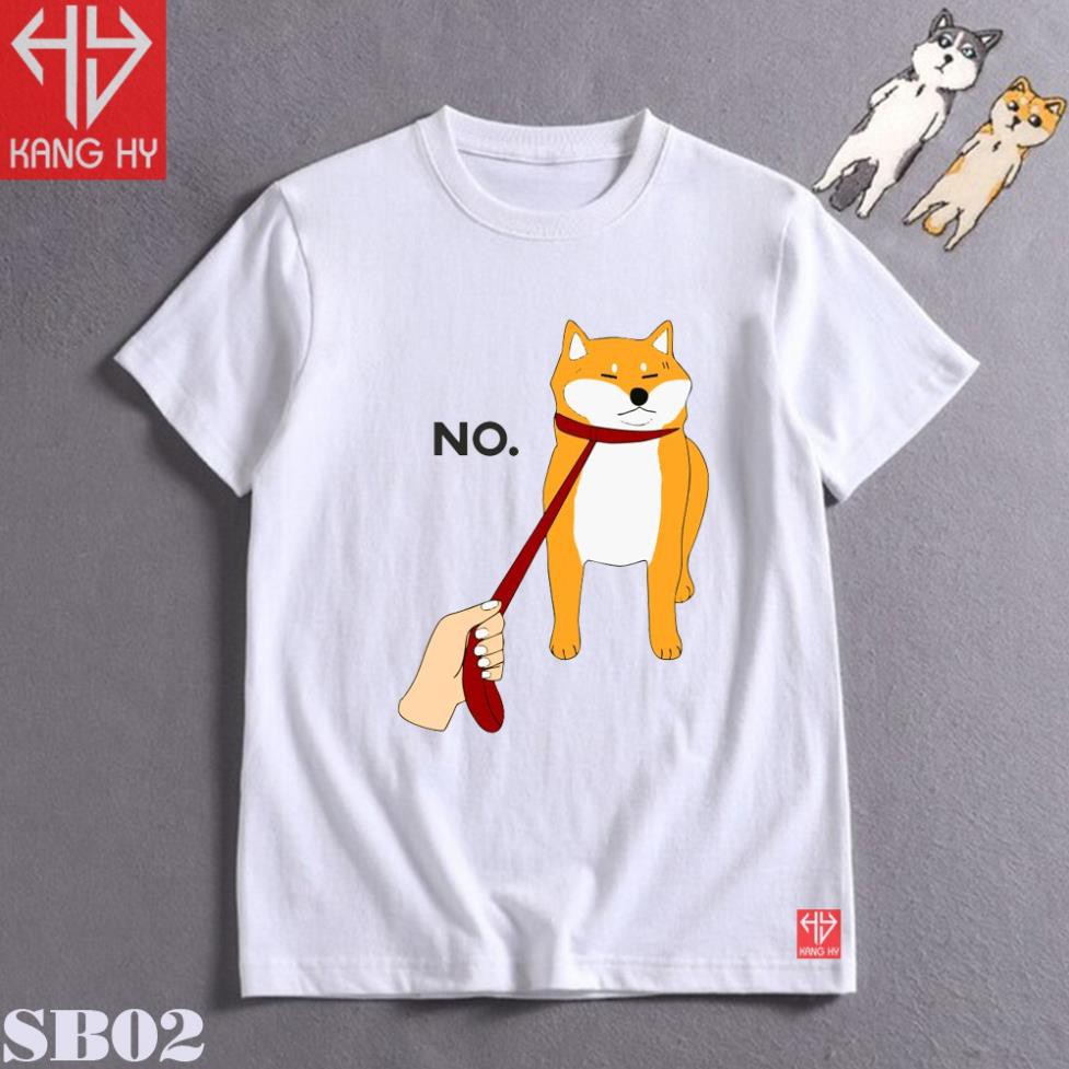 Áo thun nam nữ  Shiba Inu dễ thương Nope in tại shop F029