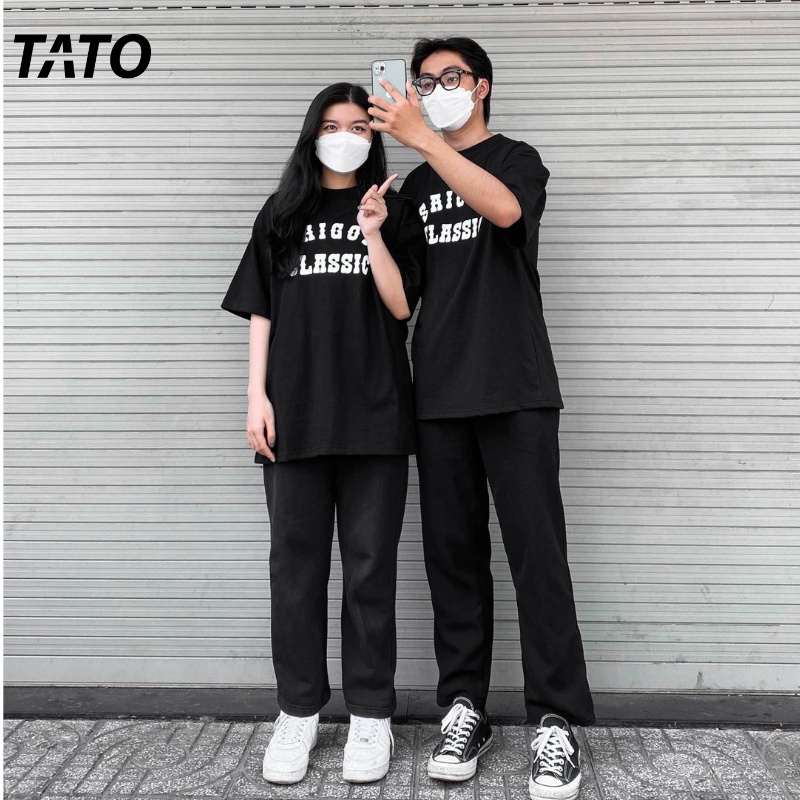 Áo Phông TATO OFFICIAL in chữ SAIGON Classic Typo Tee Form Rộng Tay Lỡ Cotton Thoáng Mát Thời Trang Unisex SG 02