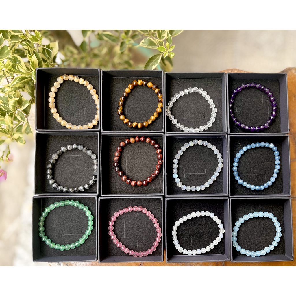 Vòng tay đá phong thủy size 6mm 7mm, 28-30 hạt, loại vòng đơn | CADA DECOR