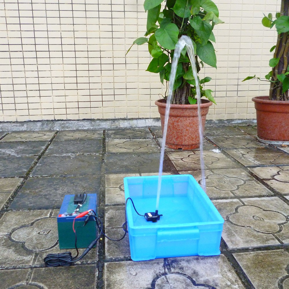 Máy bơm nước bể cá mini DC 12V 9W chống thấm nước tiện lợi