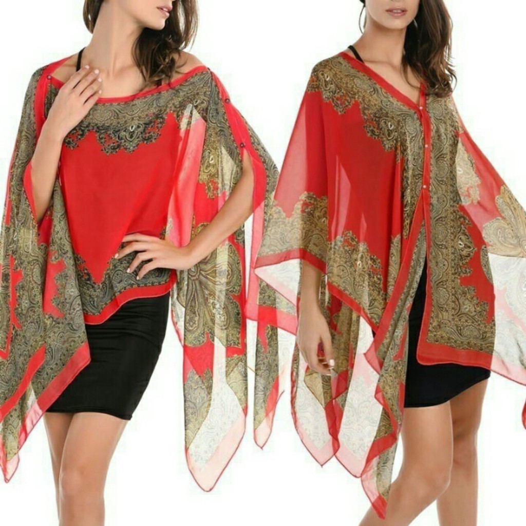 Khăn Choàng Đi Biển Kiểu Mới Có May Cúc Tạo Kiểu Nhiều Màu Vải Đẹp