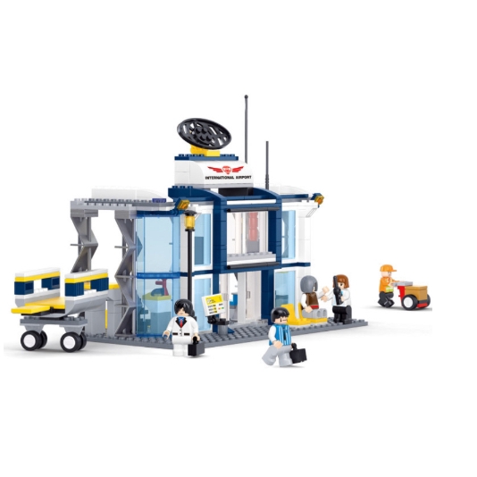 Đồ chơi lắp ráp lego hoạ tiết sân bay quốc tế dành cho bé