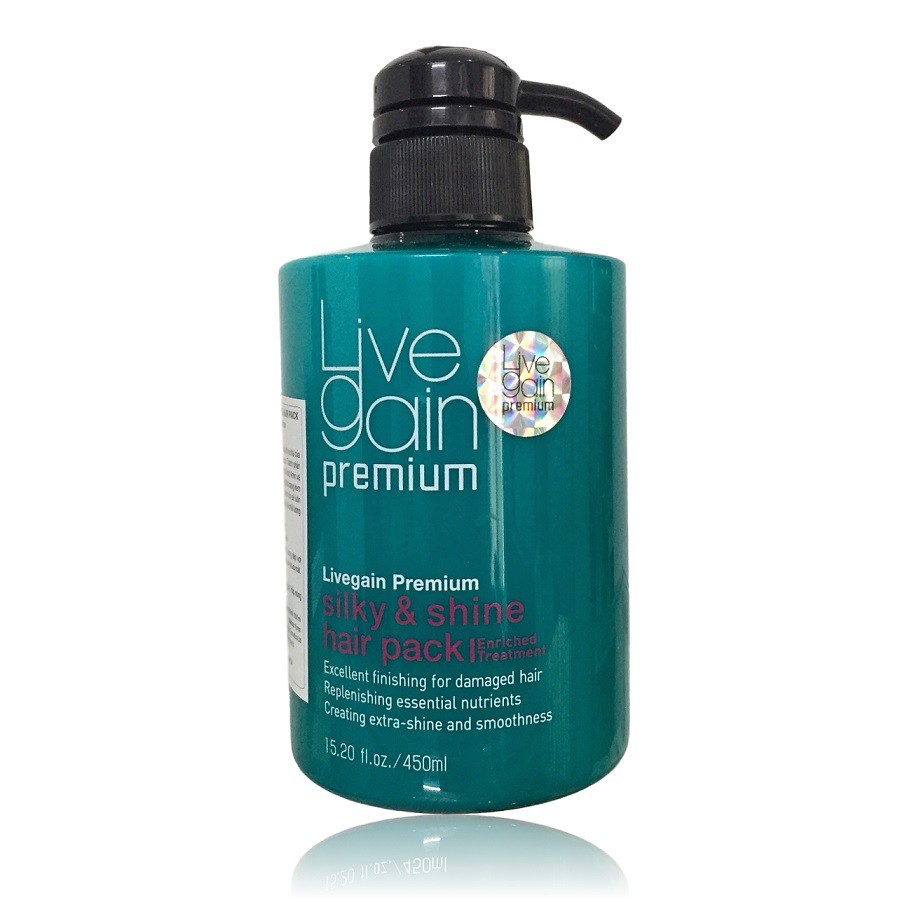 Hấp dầu siêu mượt nước hoa Silky & Shine hair pack LiveGain 450ml CAM KẾT thumbnail