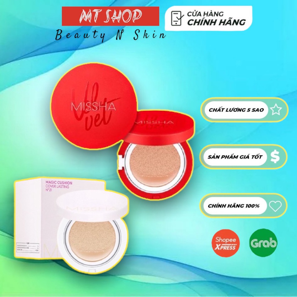 Phấn Nước Missha Magic Cushion Cover Lasting / Velvet Finish Cushion
