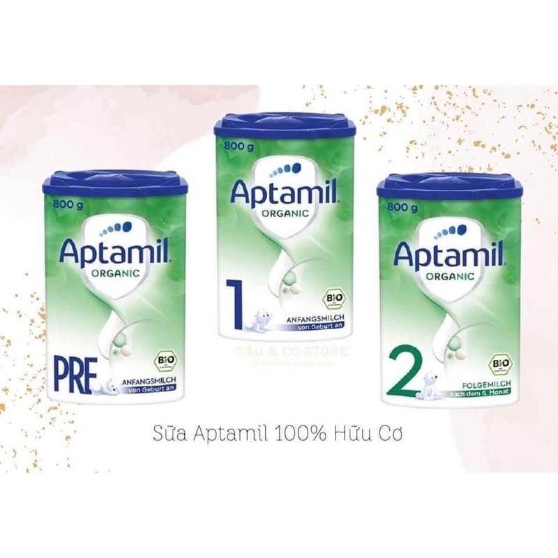 Sữa Aptamic Đức ⚡ HÀNG CHUẨN ⚡ Sữa Aptamil Organic Đức Số 1, 2 Hộp 800g Phát Triển Toàn diện cho bé [ Hàng Air]