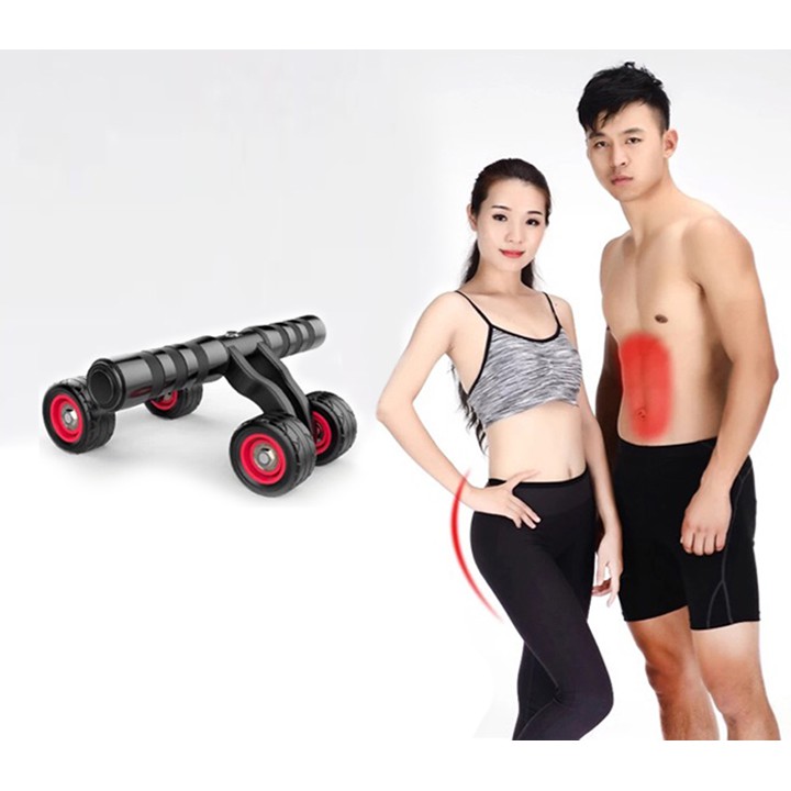 CON LĂN TẬP BỤNG 4 BÁNH ( AB ROLLER AND PUSH UP BAR)